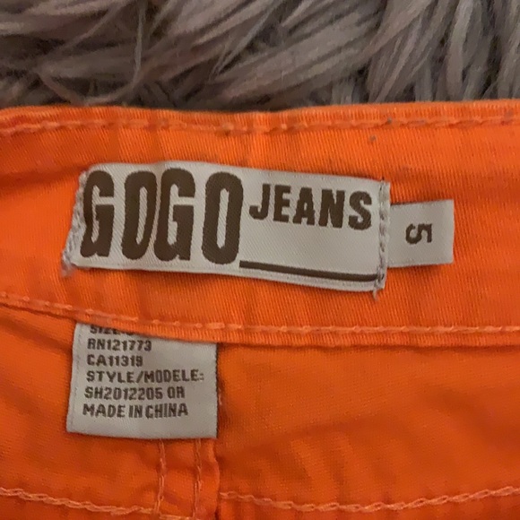 Orange GoGo jeans leggings size 5 - Picture 3 of 5